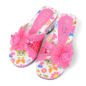 รองเท้าส้นแก้วเด็กรองเท้าส้นสูงเด็ก size 22-30 รองเท้าเจ้าหญิงหน้าโบว์ สำหรับเด็ก