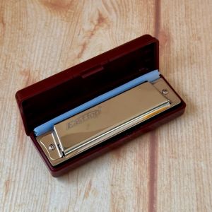 ￼Kèn Harmonica 10 lỗ Easttop T10 màu bạc