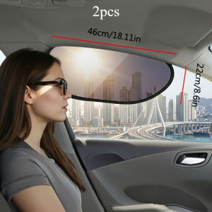 2Pcs Car Window Shading Curtain Shading Sun Protection UV ProtectionElectrostatic Adsorption Fixed Installation Is Convenient