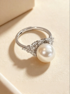 YISHU | Light Luxury Majestic Pearl Ring 925 Silver
