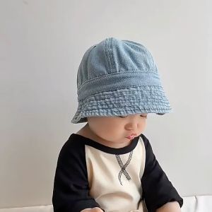 Baby Hat Soft Blue Denim Cool Kids Hat Baby Hat Boys Girls 0-3 Years