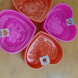 Khuôn xôi tim hiệu ngọc lan 16 cm hình hoa hồng hoa sen