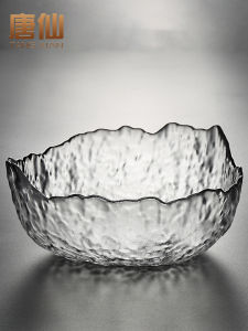 Large Special Glass Tea Washing Bowl with Lid Tea Cup Basin Tea Washing Tool Tea Bowl Cleaner Chinese Style Handmade Diningware