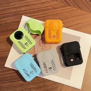 for DJI Osmo 360 Silicone Camera Protect Case Shell Full Coverage Lens Cap Anti-lost Lanyard Drop-proof Anti-scratch Soft Sleeve
