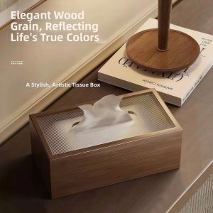 Luxury Style High-End Chinese Wooden Tissue Box
