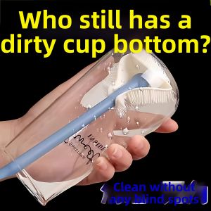 Silicone Long Handle Bottle Brush No-Blind Spots Cleaning Tool