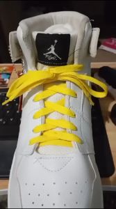 TALI SEPATU PIPIH GEPENG - FLAT SHOELACE 6MM - YELLOW - 120CM