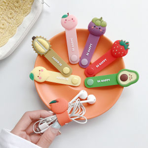 YESPERY Cable Organizer Silicone Wire Binding Data Cable Tie Management Bobbin Winder Fruit Flower Cable Winder Cable Protector