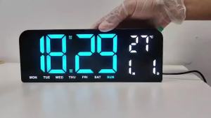 Large LED Digital Wall Clock Temperature Date Week Display Countdown Table Clock Brightness Adjustment Two Alarm 12/24h Clock