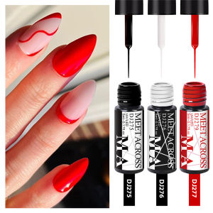 2/3pcs 5ml Liner Nail Gel Polish Black & White French Pull Line Graffiti Painting Stripe Gel for Nail Art Paint DIY Nail Salon