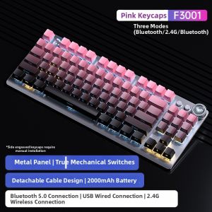AULA | Wireless Tri-Mode Side-Engraved Gradient Keycap RGB Mechanical Keyboard 87 Keys