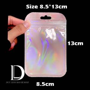 (Bịch 10cái) Túi zip Hồng Cam túi Zipper đẹp đựng Phụ Kiện Trang Sức nail mi túi zip trong suốt Duy Linh Shop…