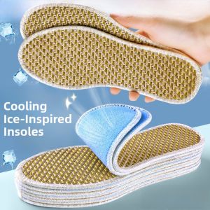 XIANZHAO | Cooling Latex Shoe Insoles Womens Summer Slip-On Breathable Absorbent Non-Slip Comfortable Footwear Ice Sensation Mat Shoes