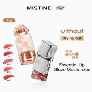 Mistine Lip Gloss Thai Latte Juicy  Hydrating Lipstick Lip Tint Non-Sticky Lightweight Feel. 1 Pack