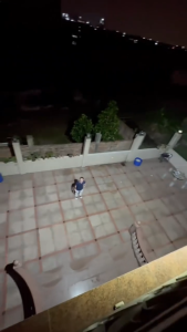 LUUGA lampu tenaga surya outdoor otomatis nyala jalan LED1500W Lampu luar ruangan tenaga surya