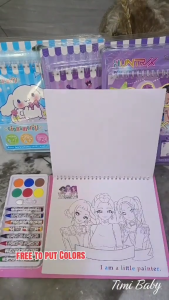 Timi Baby Anime Character Rumi Mira Joey Crayon Coloring Book DIY Line Drawing Art Painting Kids Gift