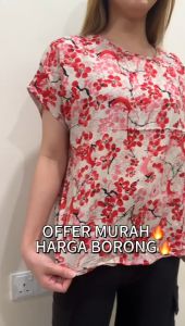WOMEN FLOWER SHIRT/BAJU BUNGA/BAJU NENEK/BAJU COTTON FREE SIZE GOOD QUALITY READY STOCK/BAJU OFFER MURAH
