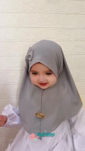 ByKiddos - Jilbab Anak Bayi Newborn MAURIN PITA / Hijab Baby / Kerudung Anak Perempuan Usia 0-2 Th Motif Pita