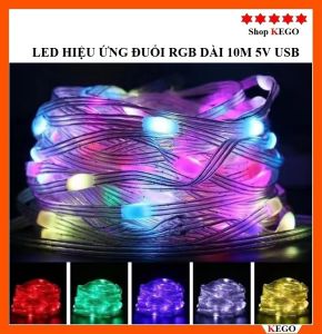 [HOT-2022] 10M Dây đèn RGB 5V chân USB trang trí nháy theo nhạc chống nước chỉnh app điện thoại
