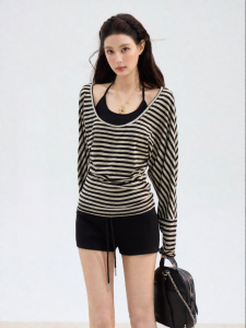THROUS | Áo Thun Đệm Dài Không T Tay Halter