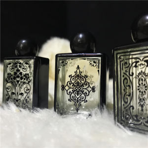Sealed Non-Leak 15ml Perfume Essential Oil Bottle Black Style Patterned Empty Bottle with Drip Stick Included Beauty Tool