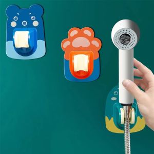 Cartoon Self-Adhesive Showerhead Bracket Hook Universal Adjustable Stable Rotation Bathroom Sprinkler Hanging Holder
