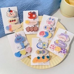 Kẹp tóc bộ 03 kẹp họa tiết ngọt ngào đáng yêu cho bé