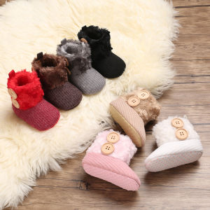 รองเท้าบูท 0-18Months ทารกแรก เกิดทำจากผ้าฝ้าย กันลื่น สำหรับฤดูหนาวรองเท้า หิมะสำหรับเด็กหญิง เด็กชาย หัดเดินครั้งแรก