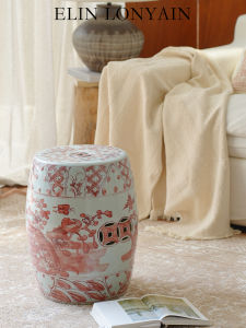 ELIN LONYAIN | New Chinese Hand-Painted Blue and White Porcelain Stool