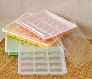 Disposable Food Grade Freezer Box Rectangle Shape Dumpling Storage Container Biodegradable Material for Raw Dumplings Packaging