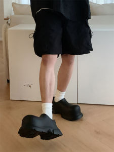 Sports Style Creative Slip-on Minimalist Lazy Half Slippers Couple Summer Outwear Thick Sole Non Slip Big Head Shoes Men and Women