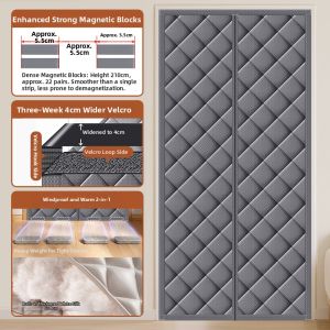 Windproof Thermal Insulation Magnetic Curtain for Home Partition