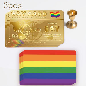 Thẻ Thành Viên Trọn Đời Dành Cho Người Đồng Tính Chất Liệu PVC Hai Mặt Họa Tiết Sọc Cầu Vồng Mơ Màng Bề Mặt Bóng Không Dán Keo Dùng Cho Sự Kiện