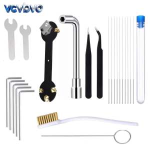 3D Printer Nozzle Cleaner Tool Cleaning Needles Copper Brush Wrench Universal for Bambu Creality Anycubic MK8 E3D Hotend Parts