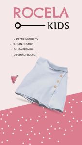 Rocela Hotpants Scuba Rok Celana Pendek Anak Perempuan Usia 345 Tahun