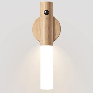 Smart Motion LED Rechargeable Magnetic Wall Lamp Portable Sensor Night Light for Hallway Bedroom Stairs Bathroom Cabinets Decor