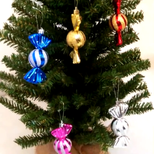 3pcs/set Christmas Candy Pendant Christmas Tree Decoration Atmosphere Small Pendant Candy Hanging Xmas Tree Ornaments
