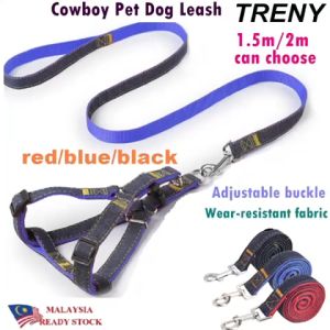 TRENY Pet Supplies Patch Colorful Printed Chest Back Print Cat Bunny Dog Chain Leash Pet Leash