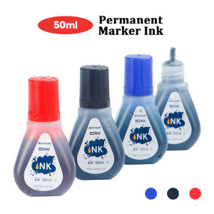 1box 50ml Permanent Marker InkOily Quick-Drying Waterproof And Non-FadingNon-Erasable Marker Ink RefillRed Blue Black