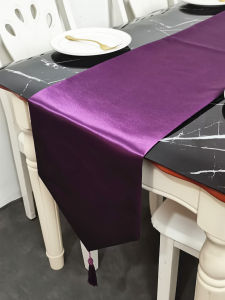 Accessible Luxury Model Room Silver Table Runner Solid Color Golden Annual Meeting Wedding Banquet Table Runner Hotel Conference Tablecloth Modern Style