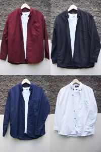 Kemeja Polos Pria Lengan Panjang BISA COD