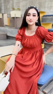 dress milea crinkle // muat bb 75 // koream stle // dress Wanita Terbaru