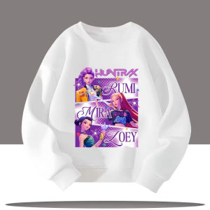 เสื้อสเวตเชิ้ตเด็ก/ผู้ใหญ่ ลายการ์ตูน K-pop Demon Hunters ผ้าฝ้าย แขนยาว สวมใส่สบาย สำหรับฤดูใบไม้ร่วงและฤดูหนาว