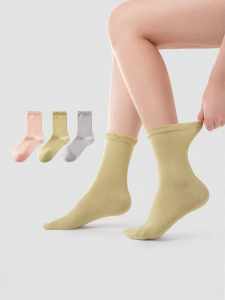 SHI YUE JIE JING | Postpartum Loose Opening Breathable Medium Tube Socks