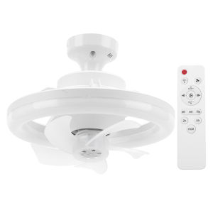 Low Profile Ceiling Fans Light RGB/3 Colors Dimmable 3200K-6500K Ceiling Fans with Light for Bedroom Living Room Kitchen