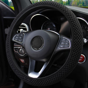 Summer Four Seasons Breathable massage comfortable mesh cloth car steering wheel cover womens car accessories black