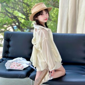 Girls Summer Short Sleeve T-Shirt Set Child Clothing Sun Protection Top Three Sheeps Home Korean Style Cotton Blend
