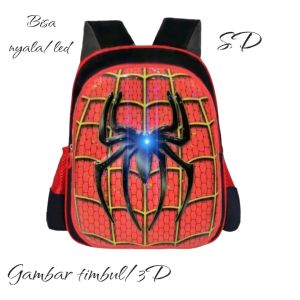Tas sekolah anak Spiderman SD LED/Tas ransel anak Spiderman SD led/Tas anak laki laki/Tas anak karakter Spiderman SD led/Tas anak Spiderman imfort/Tas anak/Ransel anak/Tas anak murah/Tas ransel anak murah/Ransel Spiderman imfort sd led/Tas spuderman