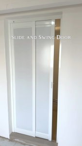 Aluminium All White Design Slide and Swing Door