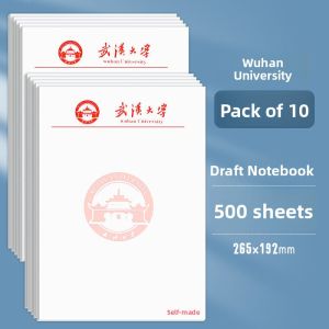 MONLEYTA | Thickened Wooden Draft Book For Primary And High School Students Tearable Erasable Paper Famous University School Stationery